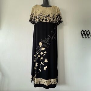 Dana Buchman Multicolored Embellished Maxi Dress, silk